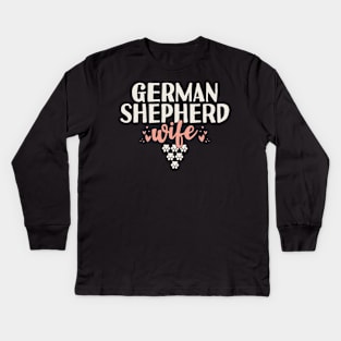 German Shepherd Wife Kids Long Sleeve T-Shirt